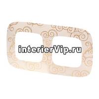 Рамка 2-постовая Legrand Valena Allure Нарцисс золото 754352