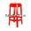Kartell 4898/E7 - Стул барный Charles Ghost (красный)